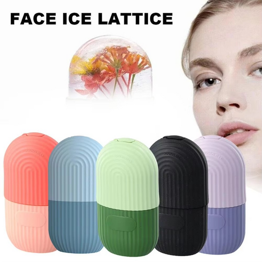 Ice Roller Facial Massage | Silicone Cleansing Ice Lattice | Ice Cube Roller With Scrub – Random Color
